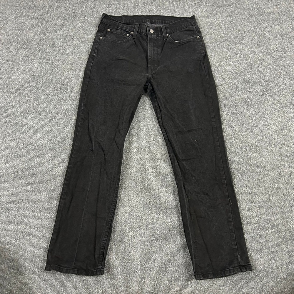 Levi's Jeans Mens Size 34x30 Black 514 Straight Fit Stretch Denim Casual Pants